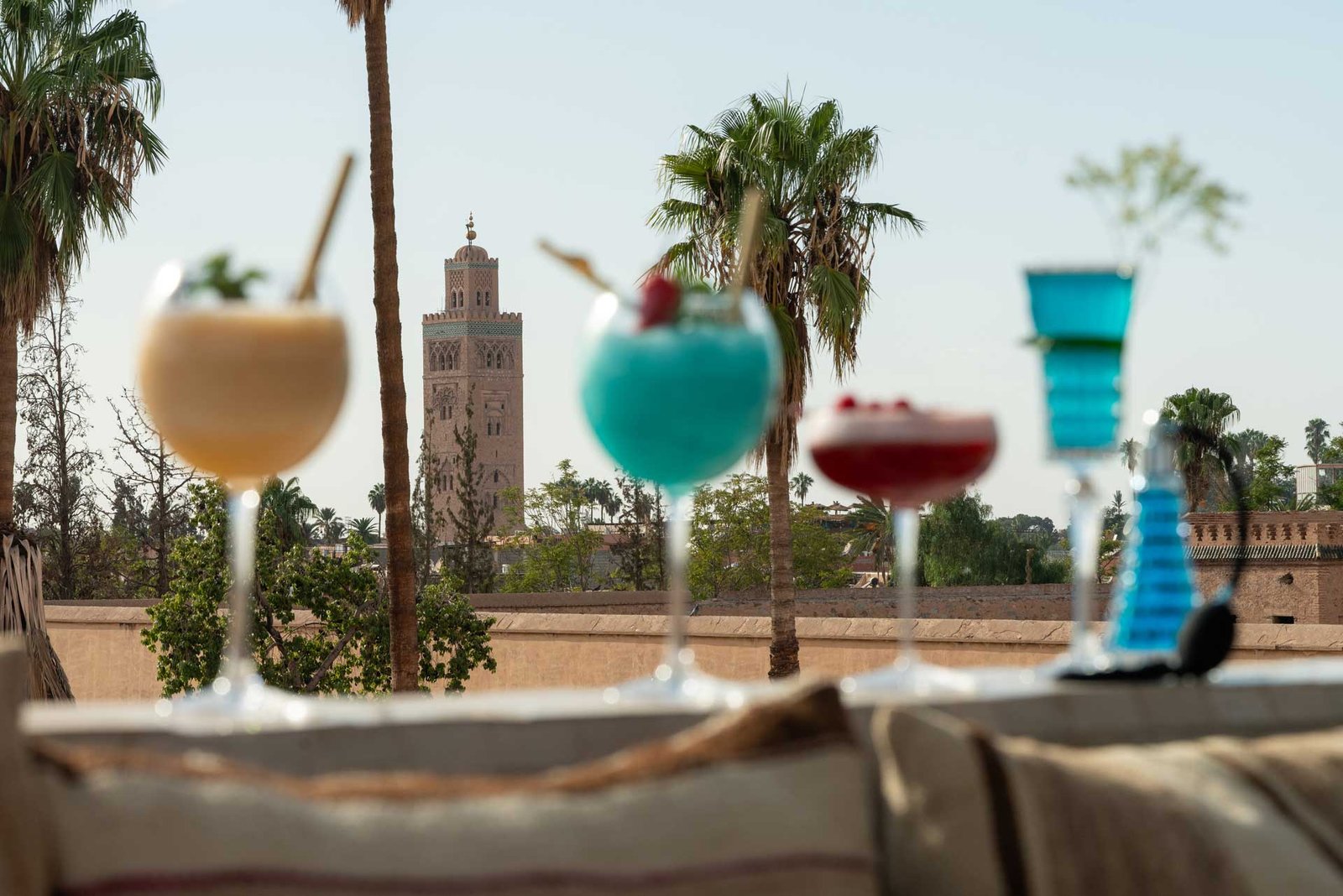 Restaurant in Marrakech view around Medina & Koutoubia Mosque