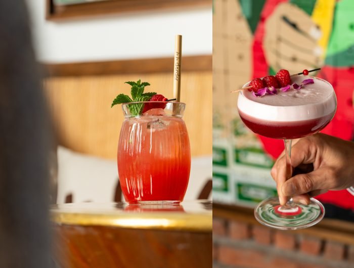 Rooftop food and cocktail Marrakech at Dardar with Atlas Mountains view